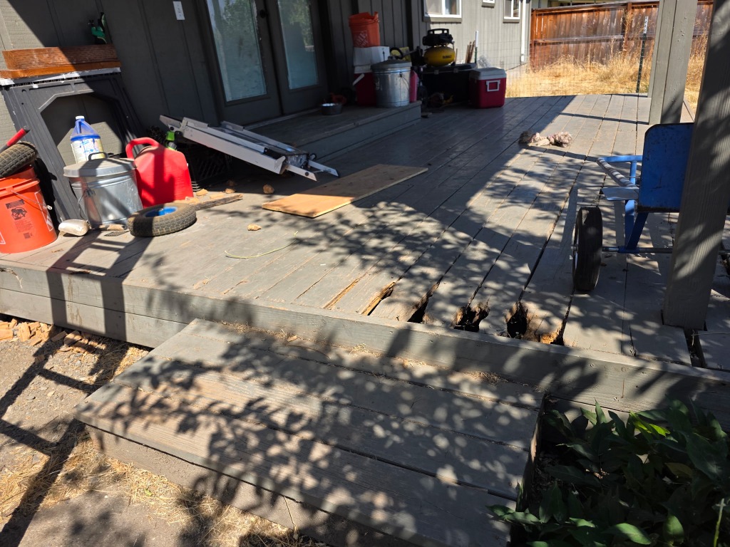 Weathered Deck Board Repair and Restoration