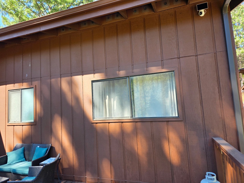 Vertical Wood Siding and Window Trim